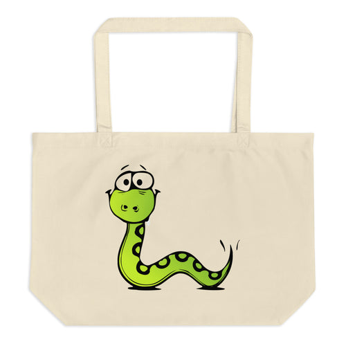 Snake and Squid Large Organic Tote Bag