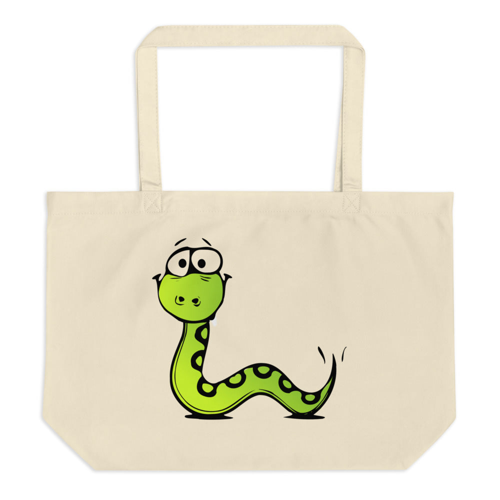 Snake and Squid Large Organic Tote Bag