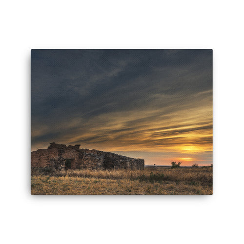 Old Valley Sunset Canvas Print