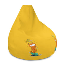 Yellow Fox In The Rain Bean Bag Chair w/ filling
