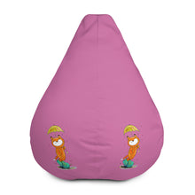 Light Red Purple Fox In The Rain Bean Bag Chair w/ filling