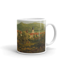 Anton Schiffer - Open Landscape with Monastery Classic Art Mug