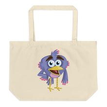 Birds Like Quarrel Scene Large Organic Tote Bag