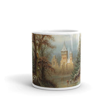Albert Bredow - Romantic Winter Landscape with Ice Skaters by a Castle Classic Art Mug