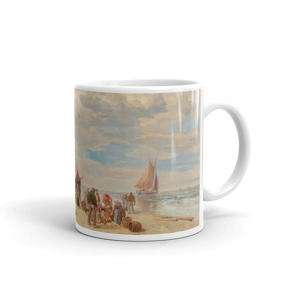 Désiré Thomassin - Fishermen on the Beach Classic Art Mug