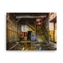 Floor Mirrored Ammarillo Barn Canvas Print