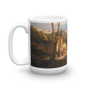 August von Bonstetten - Blick auf Neapel und den rauchenden Vesuv Classic Art Mug