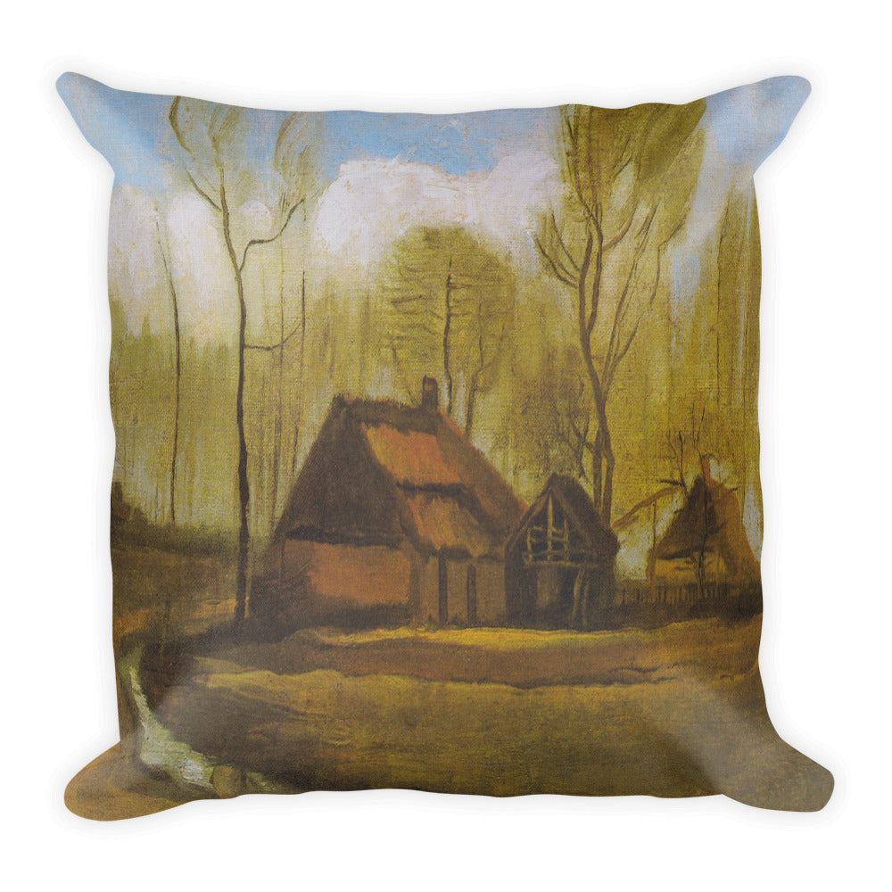 Bauernhaus zwischen Bäumen Premium Pillow
