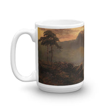Alfred de Bréanski - Mountain lake landscape in evening mood Classic Art Mug