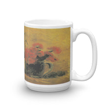 Van Gogh - Vase mit roten und weißen Nelken auf gelbem Hintergrund Classic Art Mug