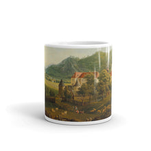 Anton Schiffer - Open Landscape with Monastery Classic Art Mug