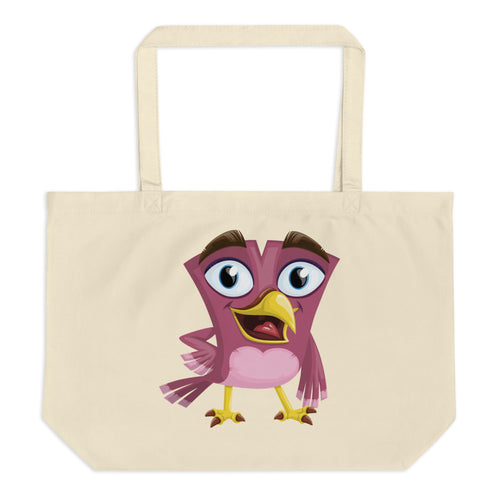 Birds Like Quarrel Arena Large Organic Tote Bag