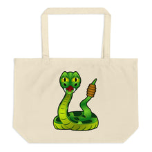 Snake and Lizard Large Organic Tote Bag