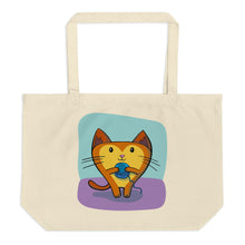 Foreseeing Cats Large Organic Tote Bag