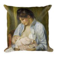 A Woman Nursing a Child Premium Pillow