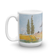 Van Gogh - Die Brücke von Langlois in Arles mit Dame mit Regenschirm Classic Art Mug
