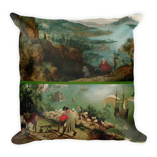 Landschaft mit der Flucht nach Ägypten Premium Pillow