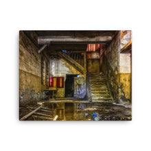Floor Mirrored Ammarillo Barn Canvas Print
