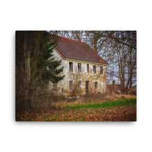 Green Alley Old House Canvas Print