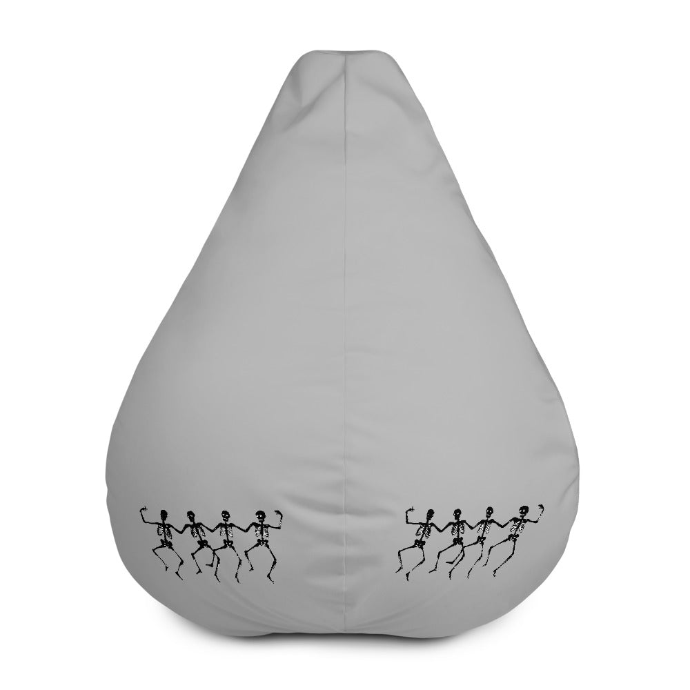 Light Grey Dancing Humans Bean Bag Chair w/ filling