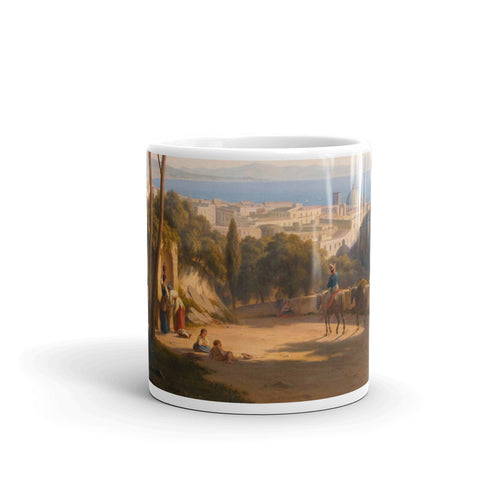 August von Bonstetten - Blick auf Neapel und den rauchenden Vesuv Classic Art Mug