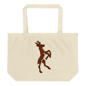 Deer Kangaroo Large Organic Tote Bag