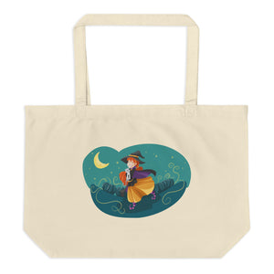 Witches And Cats Large Organic Tote Bag