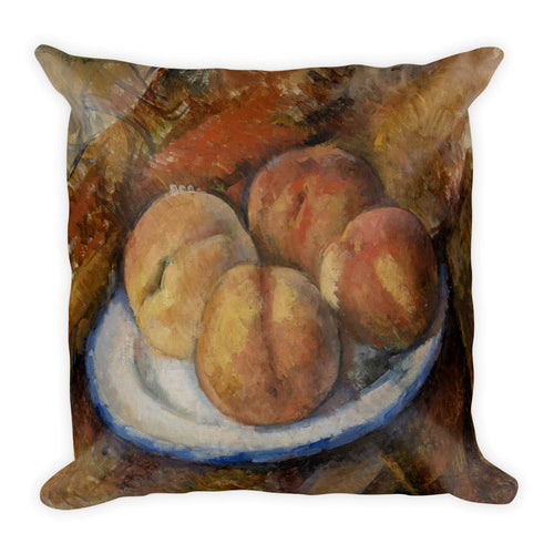 Peaches on a Plate Premium Pillow