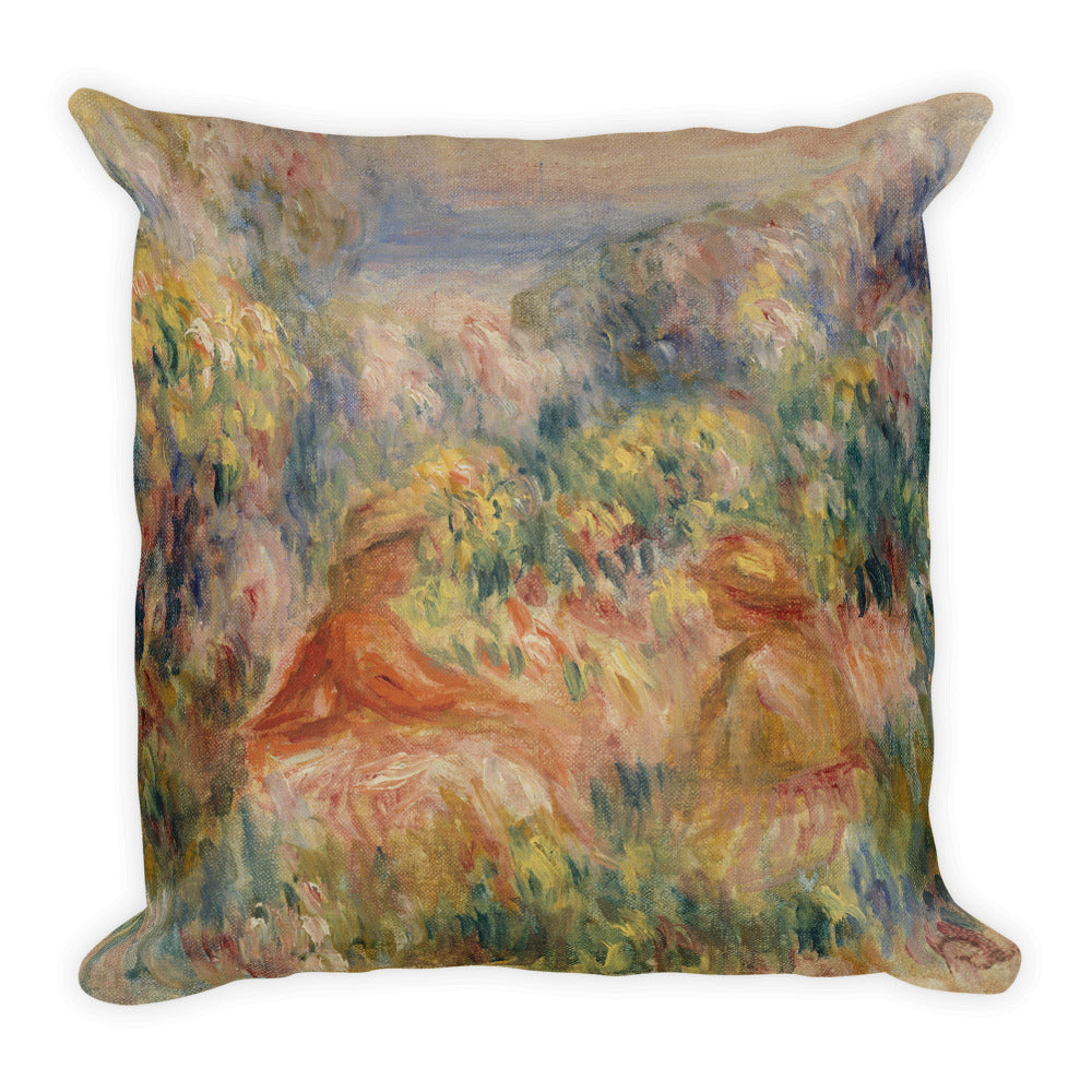 Two Women in a Landscape Premium Pillow