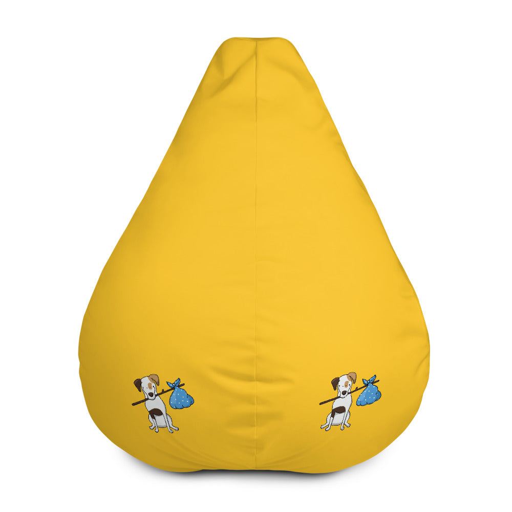 Bundle Jack Russel Yellow Bean Bag Chair w/ filling