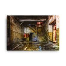 Floor Mirrored Ammarillo Barn Canvas Print