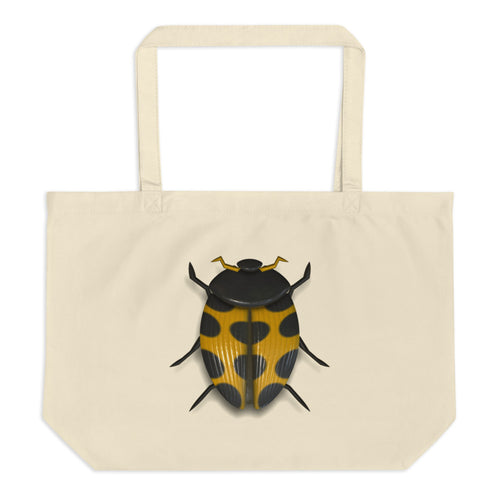 Lady Bug Large Organic Tote Bag