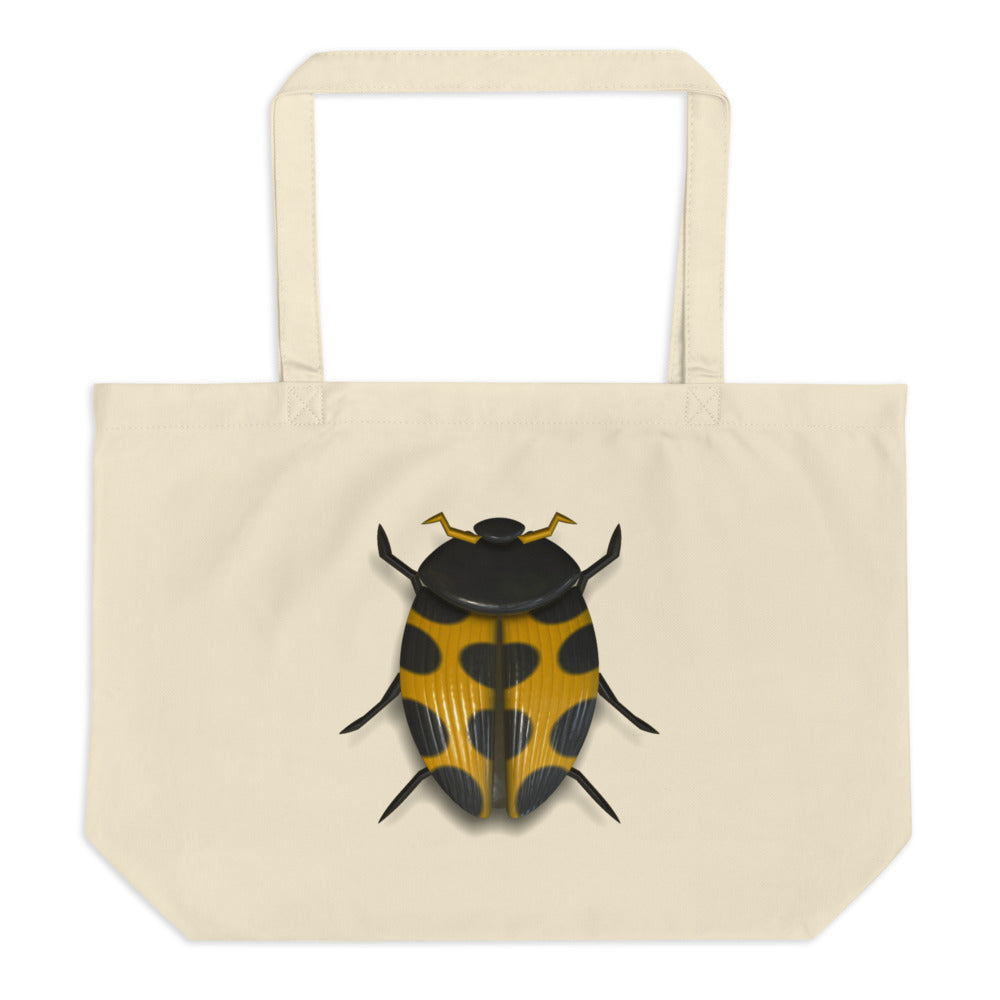 Lady Bug Large Organic Tote Bag