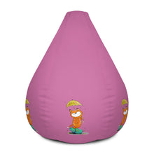 Light Red Purple Fox In The Rain Bean Bag Chair w/ filling