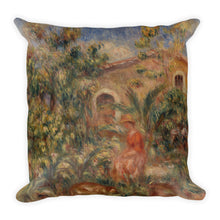 Landscape with Woman and Dog Premium Pillow