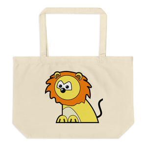 Frightening Lions Large Organic Tote Bag