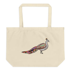 Elegance As Peacock Large Organic Tote Bag