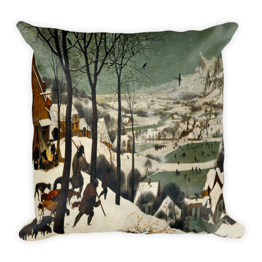 Hunters in the Snow (Winter) Premium Pillow