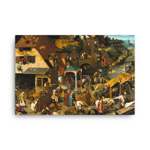 The Dutch Proverbs Classic Art Canvas