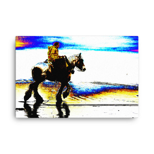 Catching A Virus Horse Art Canvas
