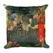 Woman Holding a Fruit Premium Pillow