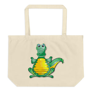 Duck And Crocodile Large Organic Tote Bag