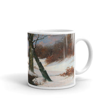 Adolf Kaufmann - Winter Landscape with Rising Moon Classic Art Mug