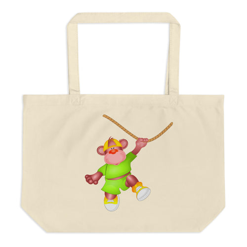 A monkey Special Large Organic Tote Bag