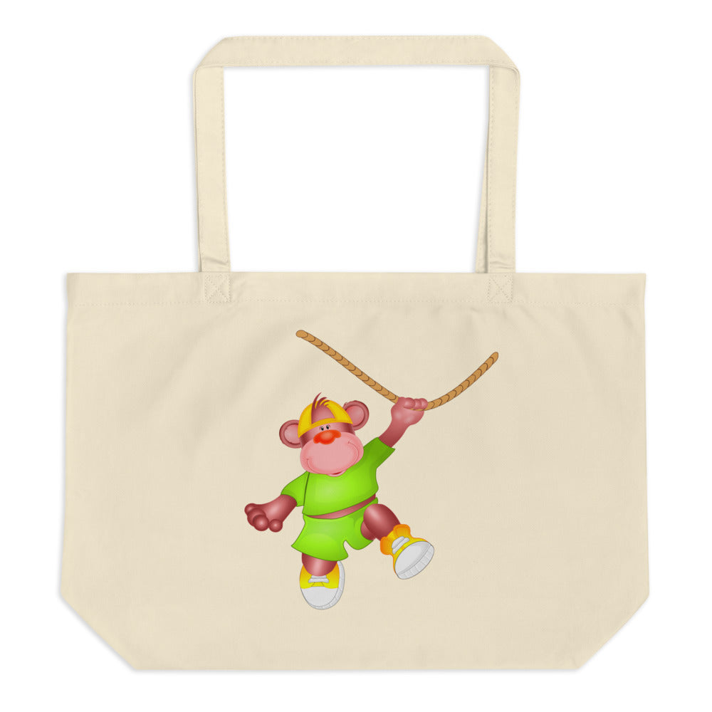 A monkey Special Large Organic Tote Bag