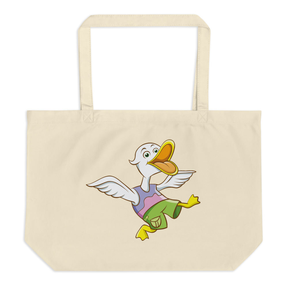 Duck And Crocodile Large Organic Tote Bag