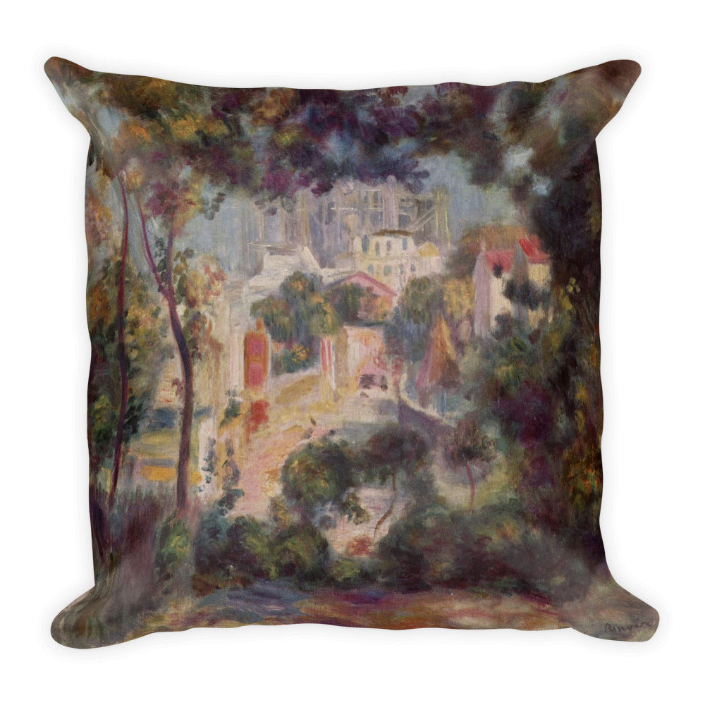 Landschaft mit Ansicht von Sacré Cœur Premium Pillow