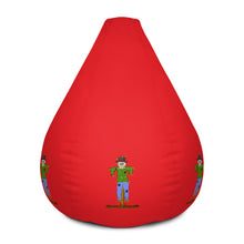 Scary Scarecrow Light Red Bean Bag Chair w/ filling