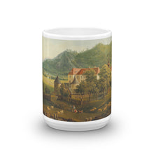 Anton Schiffer - Open Landscape with Monastery Classic Art Mug