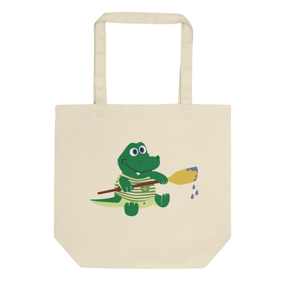 White Collar Blue Collar Crocodile Eco Tote Bag